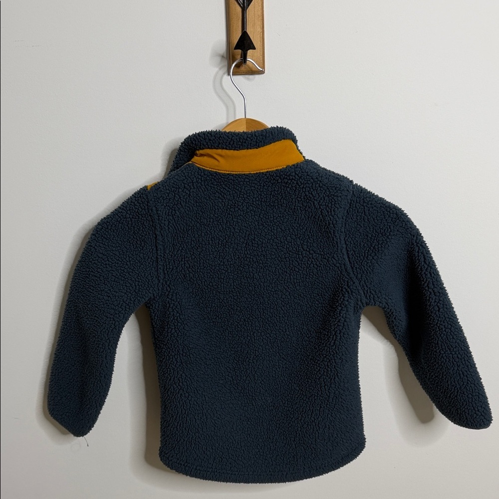 Woods Kids Sherpa Jacket - Navy and Mustard - Picture 5 of 9